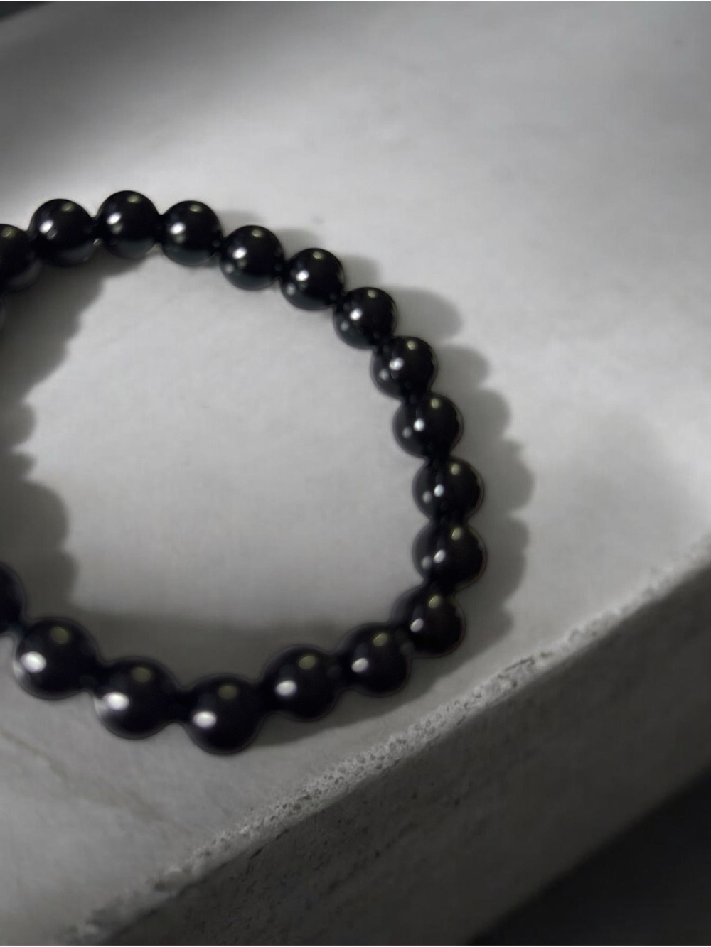 Black Onyx 8mm Beaded Stretch Bracelet
